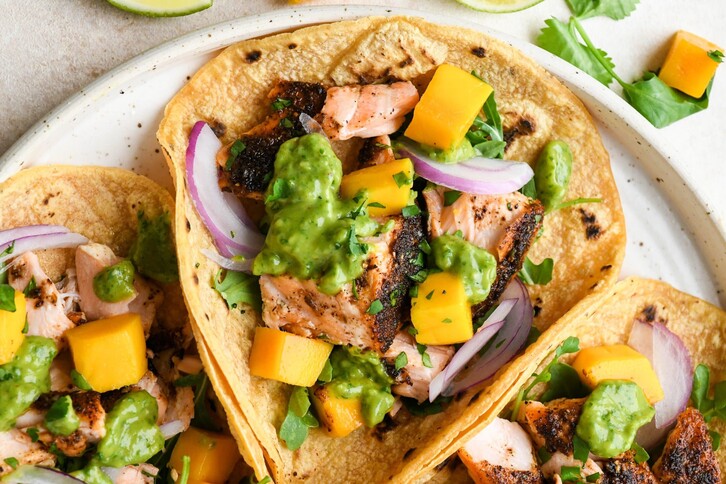 Salmon Tacos - Món Taco cá hồi giàu protein, hỗ trợ giảm cân